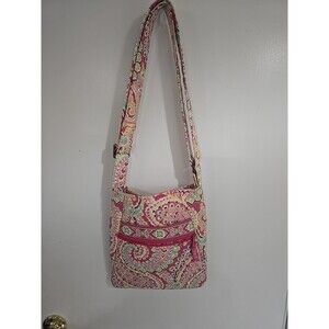 Vera Bradley Womens CAPRI MELON Pink Paisley Hipster Crossbody Purse Travel Bag